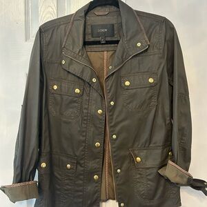 J.Crew Khaki Jacket with Brass Details